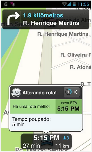 Waze - Nova rota Waze - Nova rota