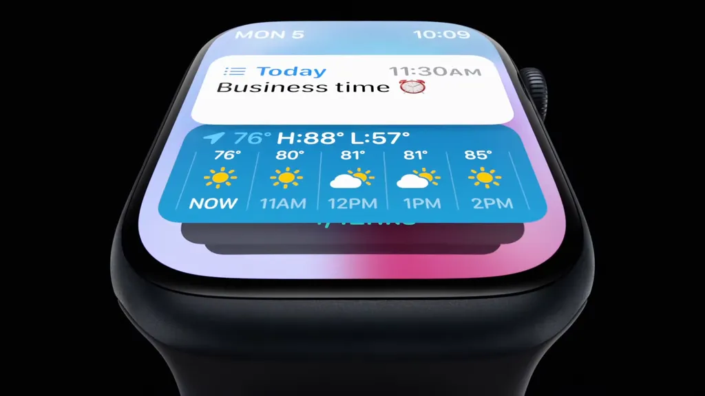 Widgets do Apple Watch estão mais inteligentes do que nunca o watchOS 10 (Imagem: Divulgação/Apple)