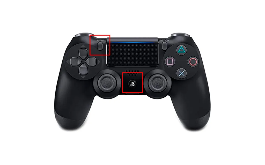 Coloque o controle do PS4 em modo de pareamento (Imagem: Reprodução/Sony)