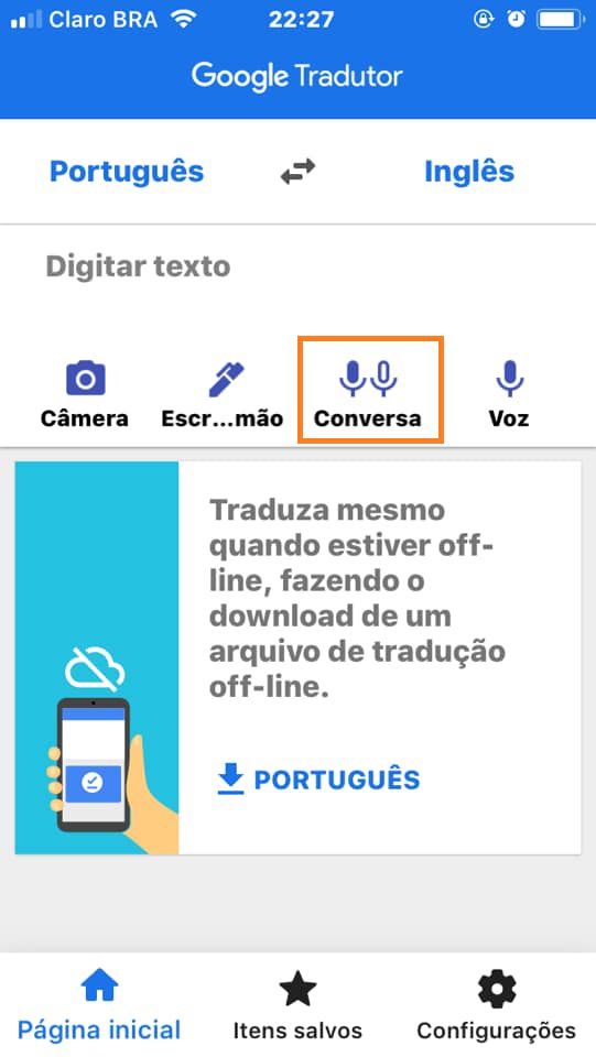 Como utilizar o Google Tradutor com voz / Captura de tela: Ariane Velasco