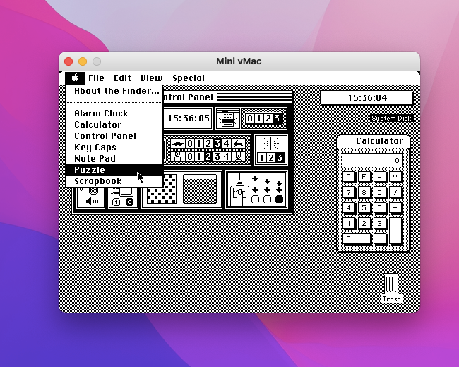 Divirta-se explorando o Macintosh System 1.0 de 1984. Captura de tela: Lucas Wetten (Canaltech)