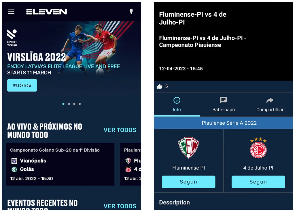 App para assistir jogos ao vivo em 2022: Campeonatos e amistosos de Futebol  de graça
