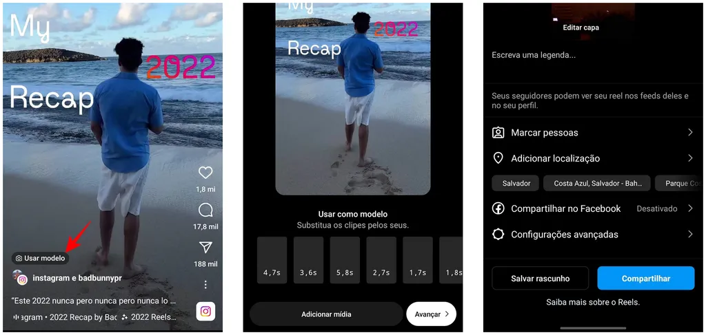 Use o recurso My 2022 Recap para fazer a retrospectiva Instagram de Stories (Captura de tela: Thiago Furquim/Canaltech)