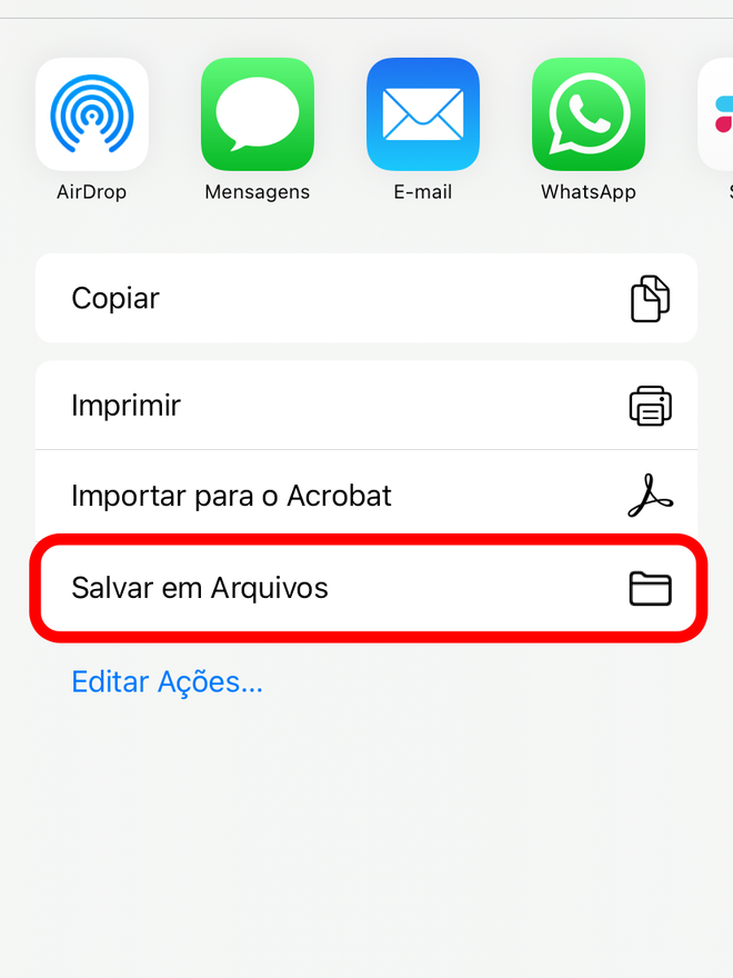 Salve no app Arquivos ou em um serviço de nuvem de sua preferência - Captura de tela: Thiago Furquim (Canaltech)