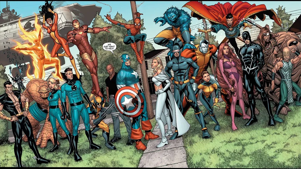 Nas HQs, os Vingadores são só mais um grupo dentro do universo — e, por muito tempo, não foram nem os mais importantes (Imagem: Reprodução/Marvel Comics)