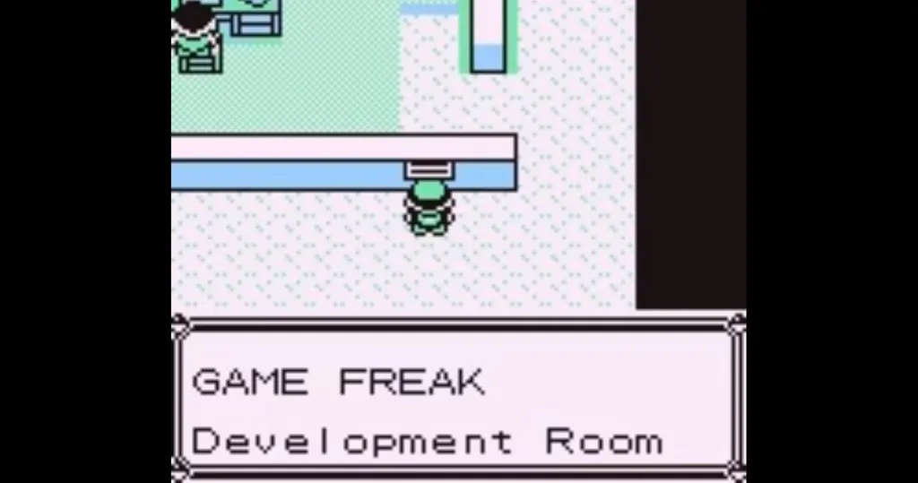 Já na primeira geração de Pokémon era possível visitar o estúdio da Game Freak e falar com os desenvolvedores (Imagem: Reprodução/Nintendo)