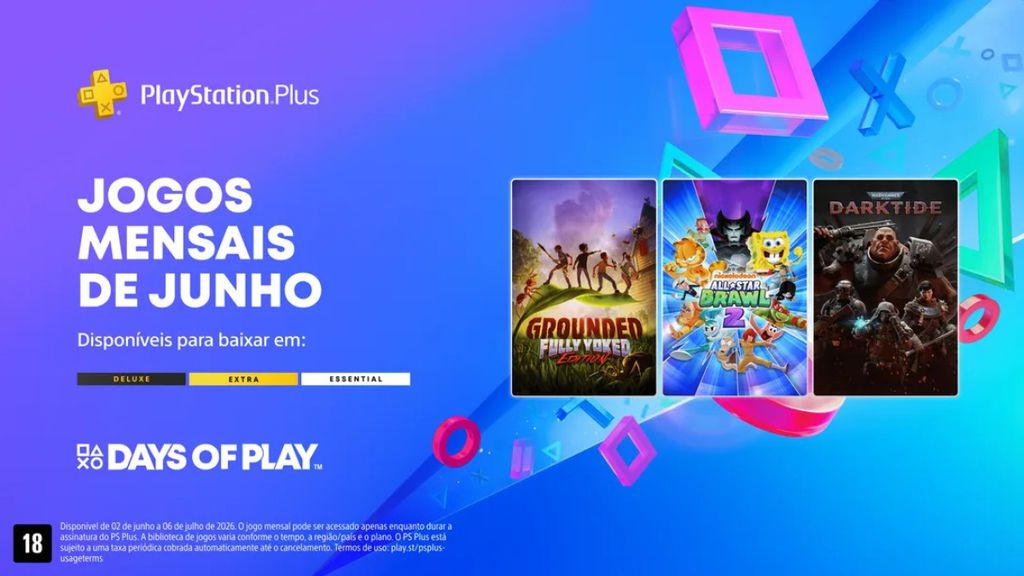 Imagem da PS Plus de junho