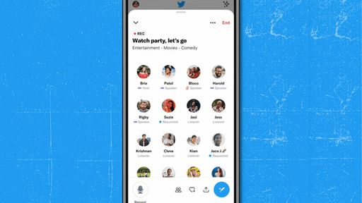 Twitter Espaços agora permite gravação das salas de áudio, mas com limitação