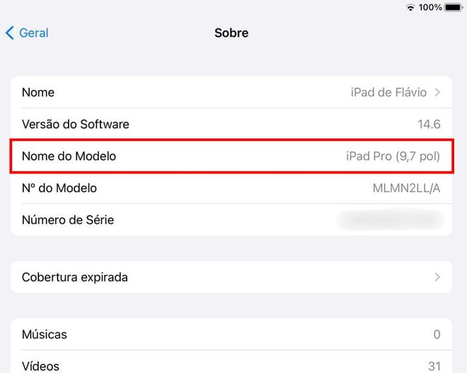 Como descobrir qual é o modelo do iPad? - Canaltech