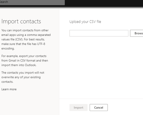 Você também pode importar contatos de outros endereços para o Outlook (Captura: Canaltech/Felipe Freitas)