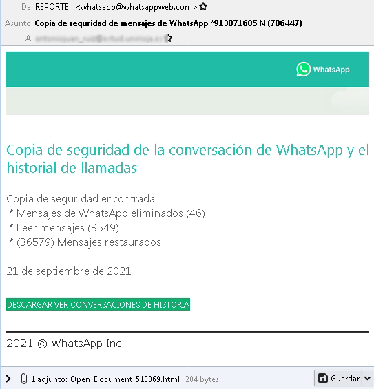 Falso e-mail do WhatsApp infecta computadores com vírus bancário