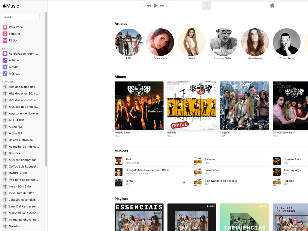 Versão beta do Apple Music na web / Captura de tela: Bruno Salutes (Canaltech)