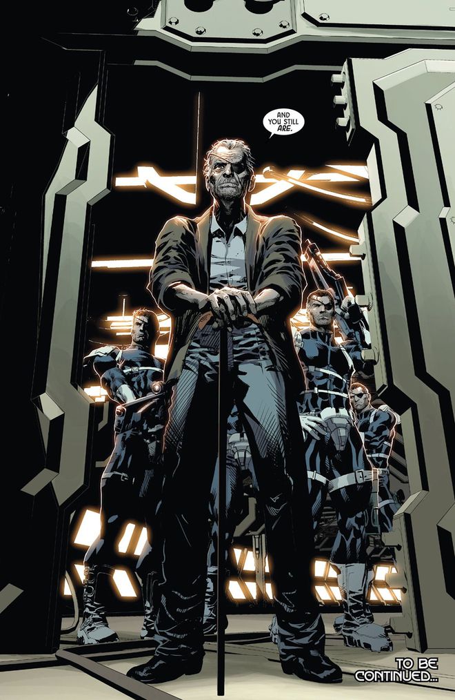 O Nick Fury original envelhecido em Pecado Original (Imagem: Reprodução/Marvel Comics)