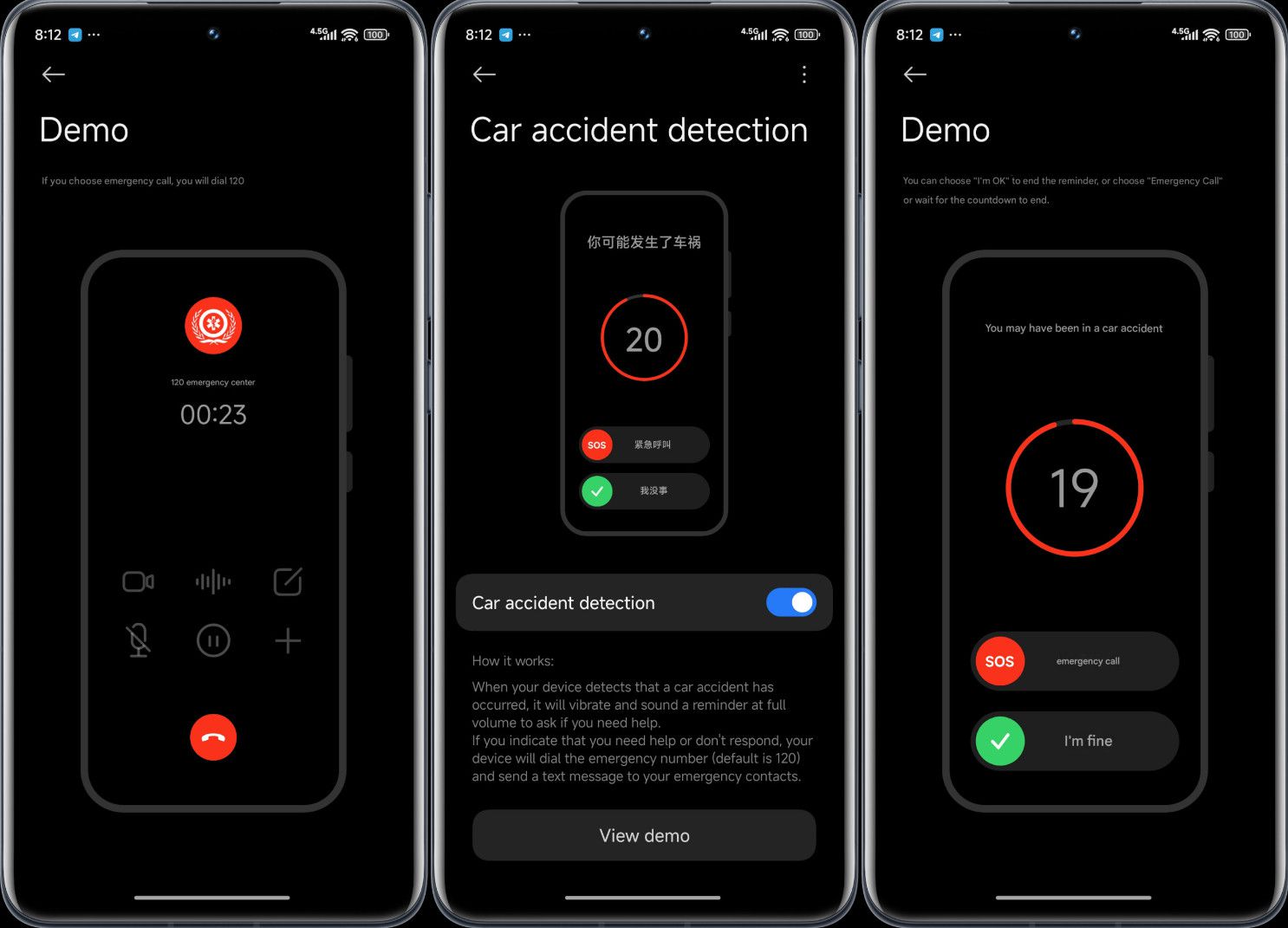 Detecção de acidentes Xiaomi