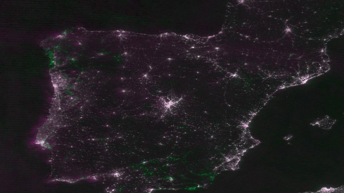 Apagão europeu visto do espaço | Satélites da NASA captam retorno de energia