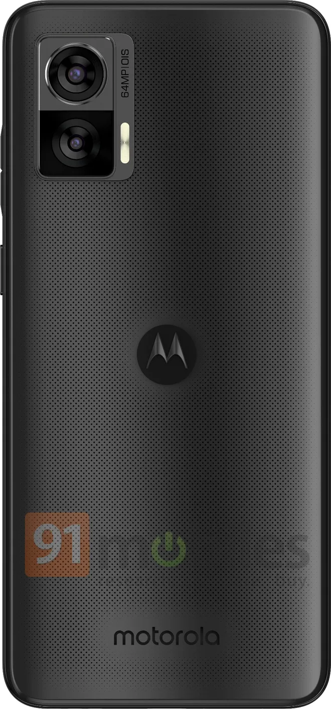 Suposto Motorola Edge 30 Lite, com módulo de câmera que lembra o possível Edge 30 Ultra (Imagem: Evan Blass/91Mobiles)