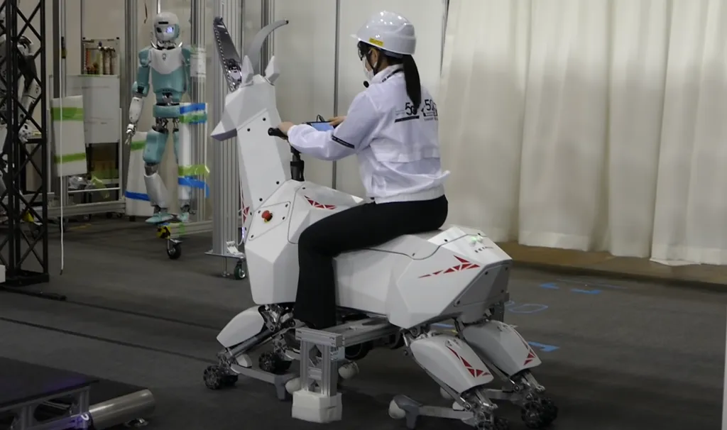 Com as patas dobradas, a Bex se transforma em scooter elétrica (Imagem: Reprodução/Kawasaki)
