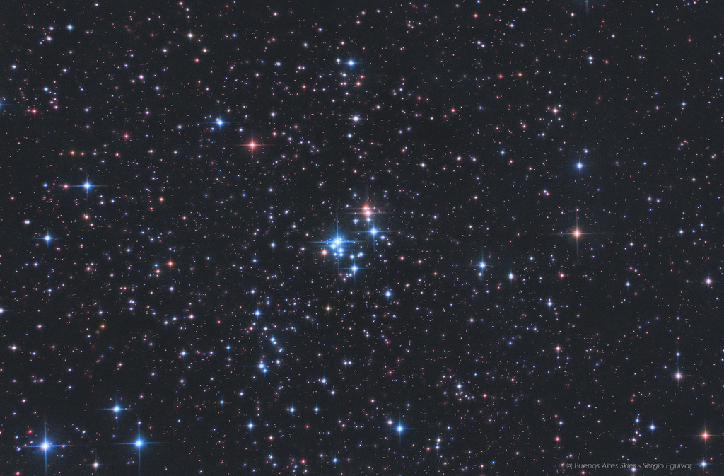 Aglomerado estelar NGC 2169 (Imagem: Reprodução/Sergio Eguivar)