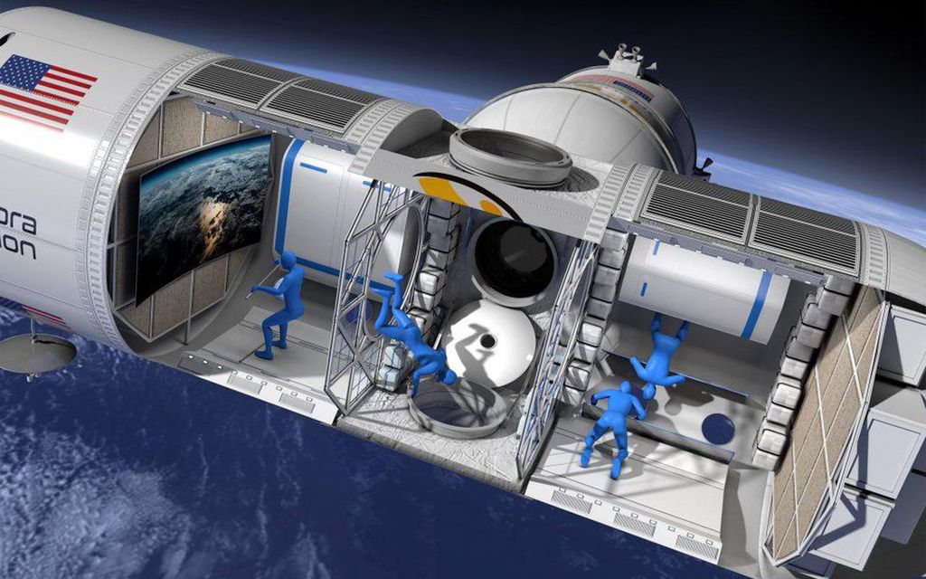 Como será a Aurora Space Station, o hotel espacial de luxo (Imagem: Orion Span)