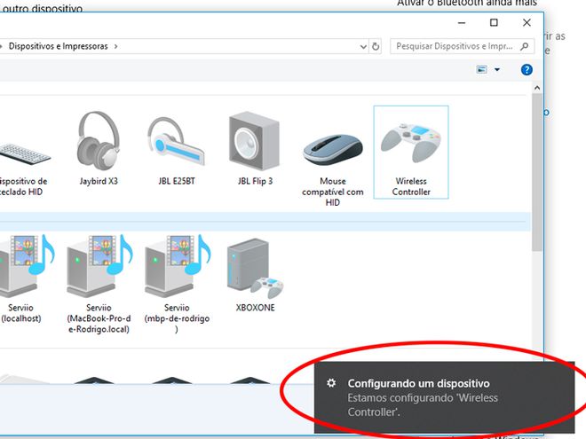 Computadores com Windows 10 fazem a configuração automática dos controles (Foto: Reprodução/André Magalhães)