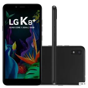 Smartphone LG K8+ 16GB Dual Chip Câmera Principal 8MP Frontal 5MP Android 7.0 - Preto [CUPOM DE DESCONTO]