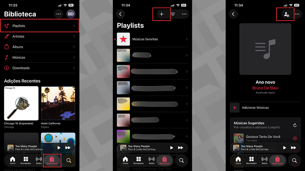 Como criar uma playlist colaborativa no Apple Music (Imagem: Captura de tela/Bruno De Blasi/Canaltech)