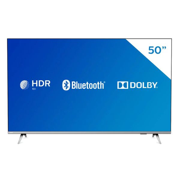 Smart TV LED 50" 4K Philips 50PUG6654/78 com HDR, Dolby Vision, Dolby Atmos, Wi-Fi, Quad Core, Bluetooth, Entradas HDMI e USB