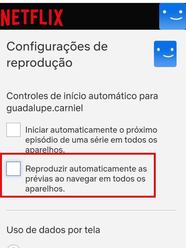 Netflix: opções de reprodução automática, player HTML5