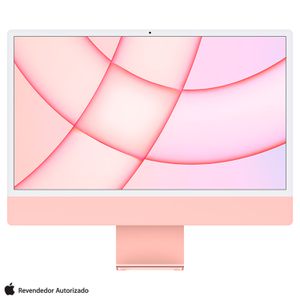 iMac 24", Tela Retina 4.5K Apple, Processador M1 (8GB RAM, 256GB SSD) - Rosa