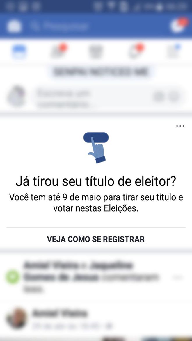 Facebook faz campanha para regulamentação do título de eleitor no Brasil