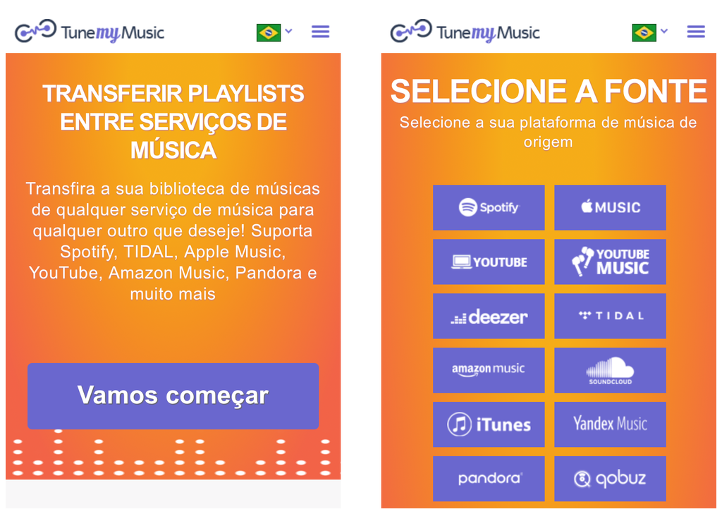 Importe músicas do Spotify para o Apple Music pelo Tune My Music (Captura de tela: Thiago Furquim)