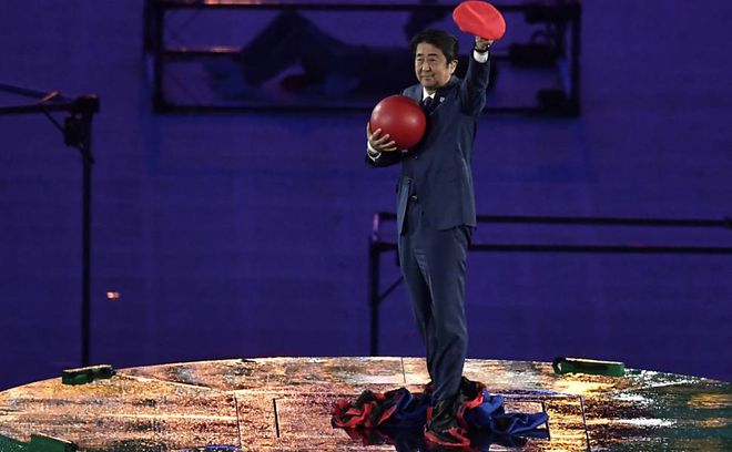 Shinzo Abe como Mario na Olimpíada Shinzo Abe como Mario na Olimpíada