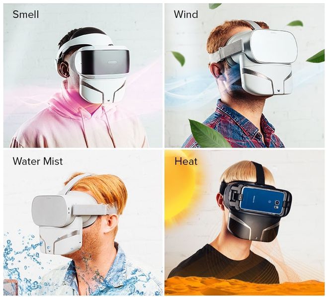 Máscara de realidade virtual libera odores, aquece e até “solta vento”