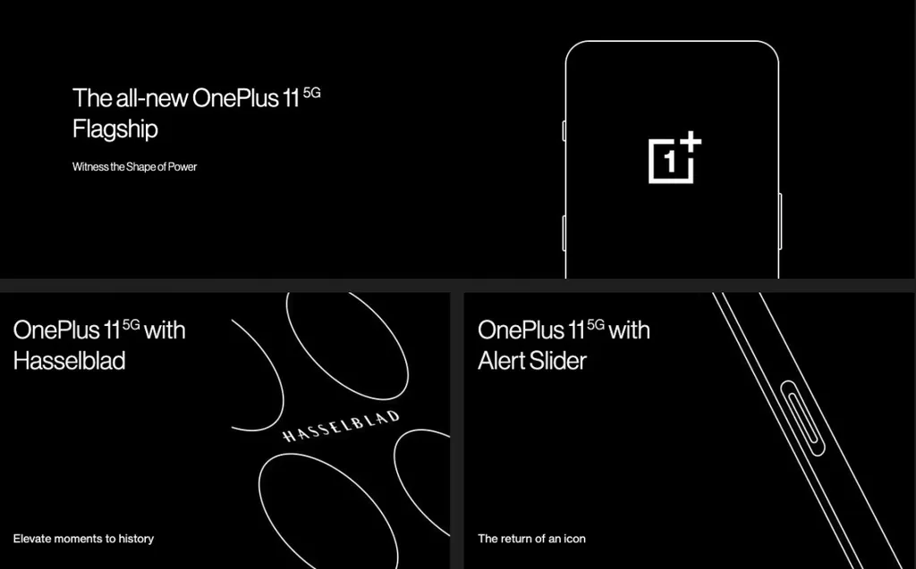 OnePlus 11 trará de volta o Alert Slider, assim como manterá a parceria da marca com a Hasselblad (Imagem: OnePlus)