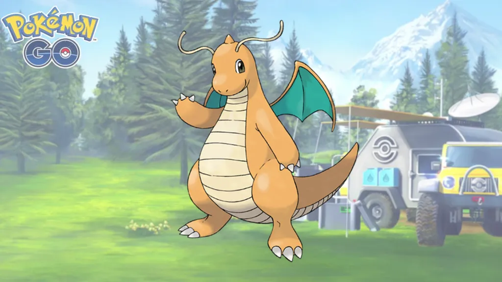 Dragonite é um Pokémon do tipo Dragão/Voador introduzido na Geração 1. (Imagem: Montagem/Canaltech/Lucas Arraz)
