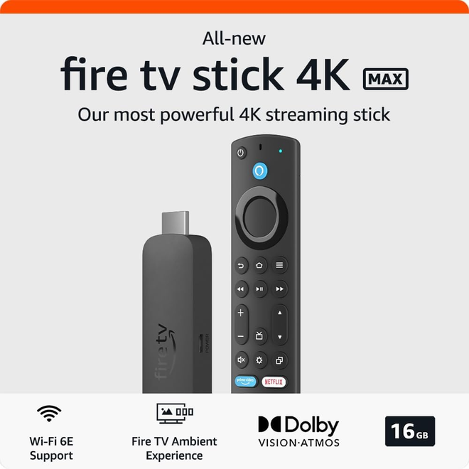Amazon Fire TV Stick 4K Max traz performance aprimorada e Modo Ambiente (Imagem: Divulgação/Amazon)