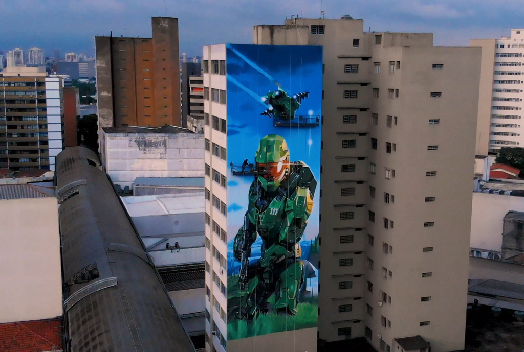 Grafite é uma releitura da capa de Halo Infinite (Foto: Divulgação/Xbox)
