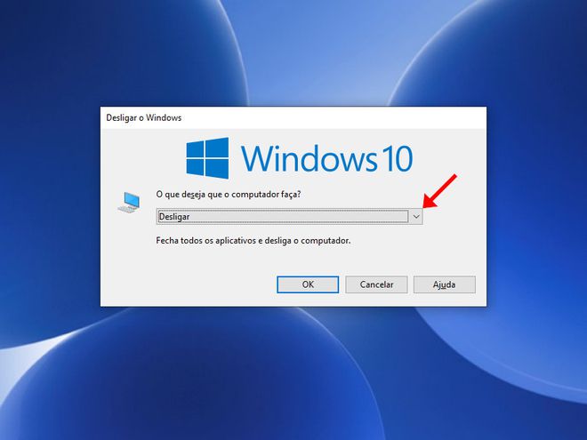 Utilize o atalho "Alt+F4" na Área de Trabalho do Windows para forçar seu desligamento (Captura de tela: Matheus Bigogno)