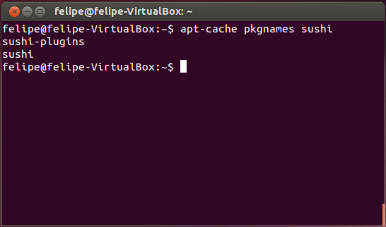 Exemplo de uso do apt-cache Exemplo de uso do apt-cache