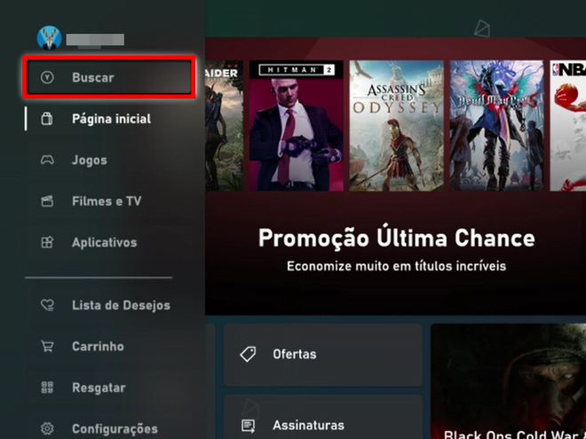 Acesse o menu lateral para mais opções de busca (Captura de tela: Matheus Bigogno)