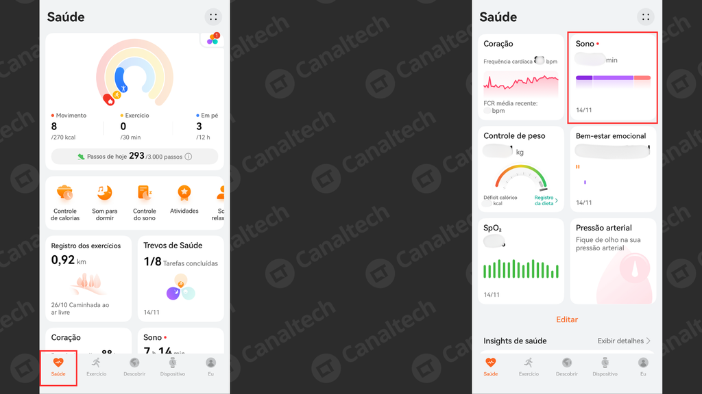 Como ver dados de sono no Huawei Health (Imagem: Captura de tela/Bruno De Blasi/Canaltech)