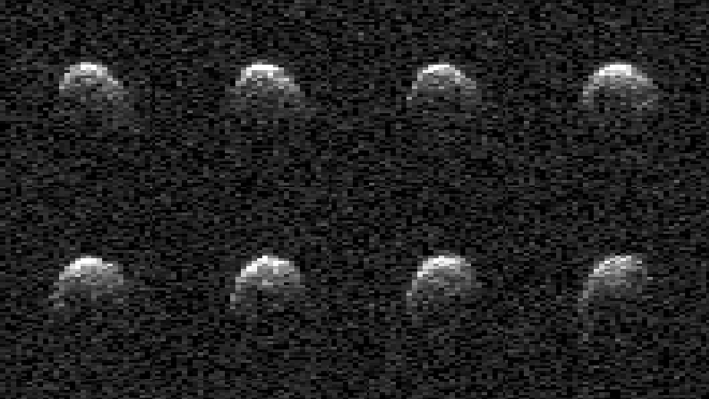Asteroide 2008 OS7 registrado por radar da NASA antes de se aproximar da Terra (Imagem: Reprodução/NASA/JPL-Caltech)