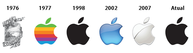 O logo de arco-íris da Apple foi o segundo de sua história