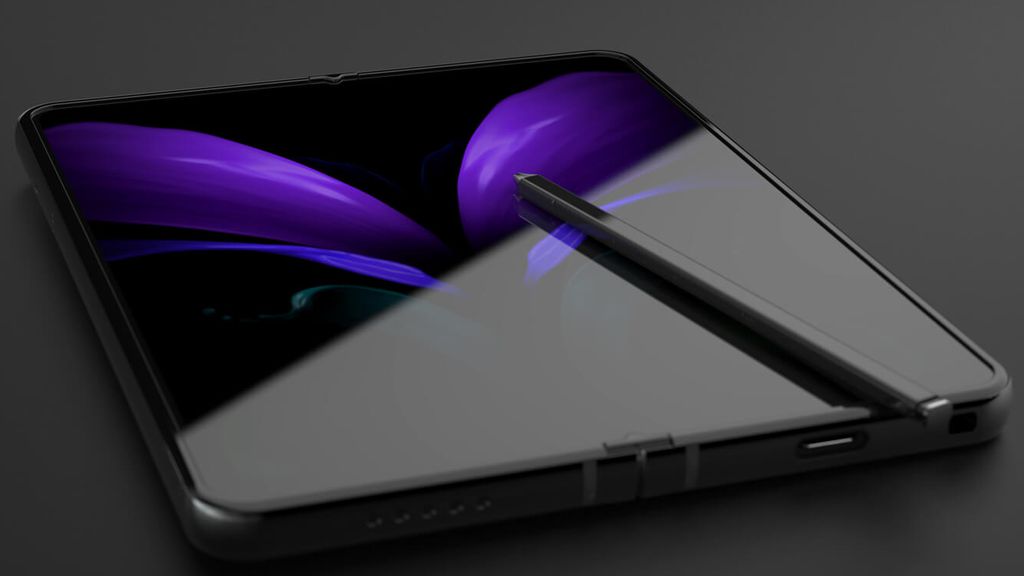 O novo Z Fold Tab pode receber um teaser durante o aguardado anúncio do Galaxy Z Fold 3 (Imagem: Concept Creator/LetsGoDigital)