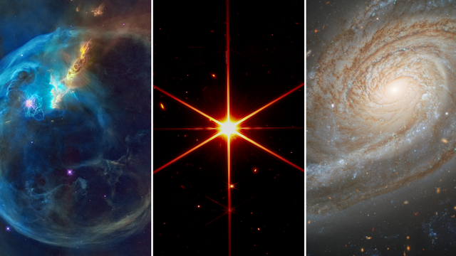 Hubble/M. Özsaraç/NASA,JWST/Gemini/Miller, Zamani, de Martin