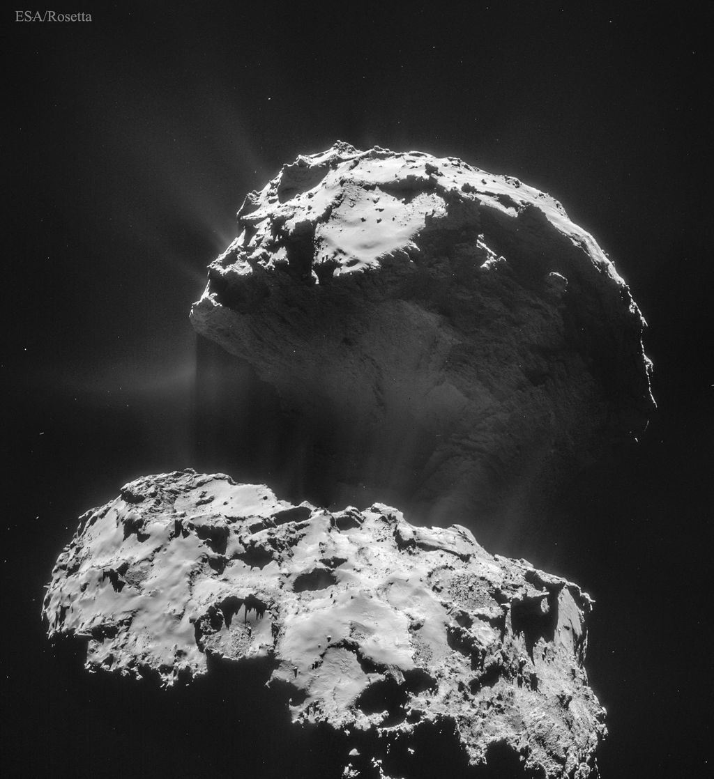 O cometa 67P/Churyumov-Gerasimenko (Imagem: Reprodução/ESA)