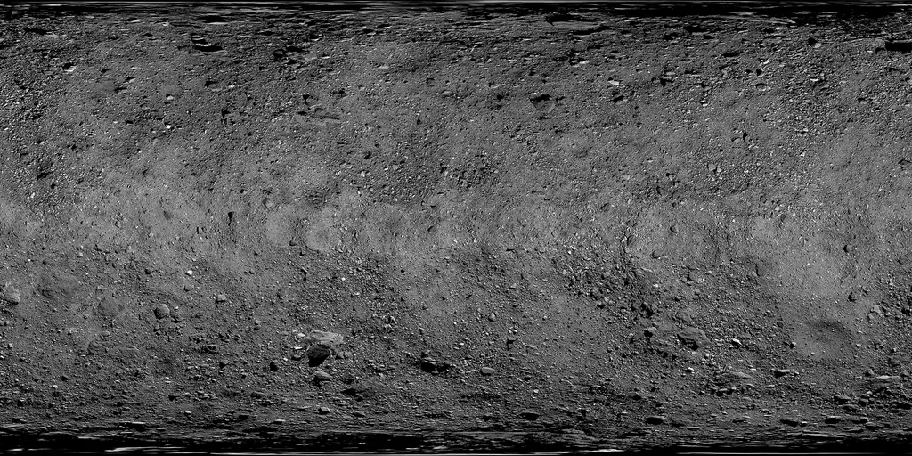 O asteroide Bennu tem menos crateras de impacto do que se esperava (Imagem: Reprodução/NASA)
