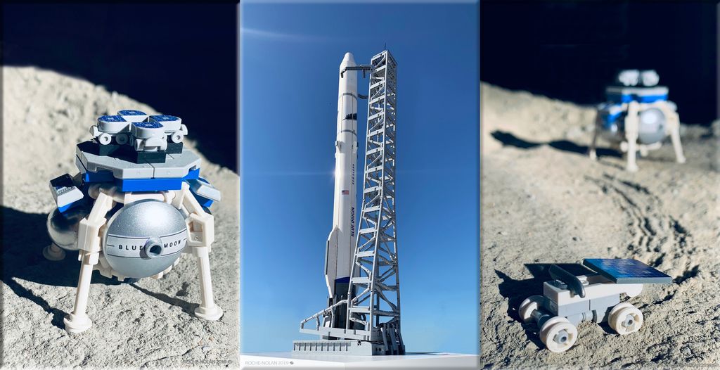 Conjunto tem sonda lunar, foguete e mini rovers (Foto: Reprodução/LEGO Ideas)