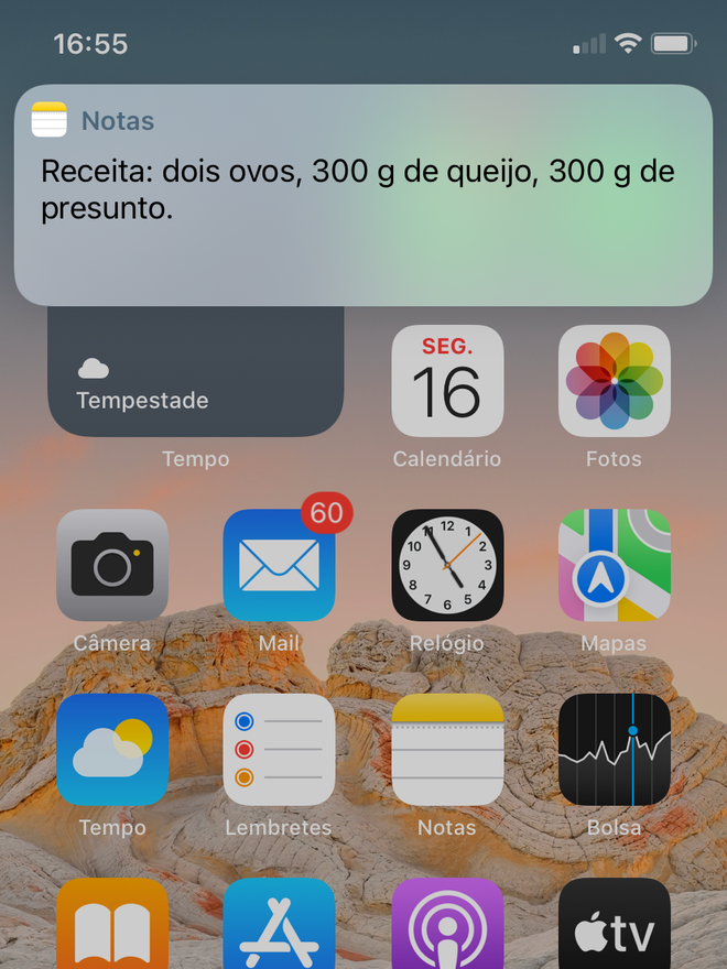Faça anotações rápidas com a Siri apenas com a voz - Captura de tela: Thiago Furquim (Canaltech)