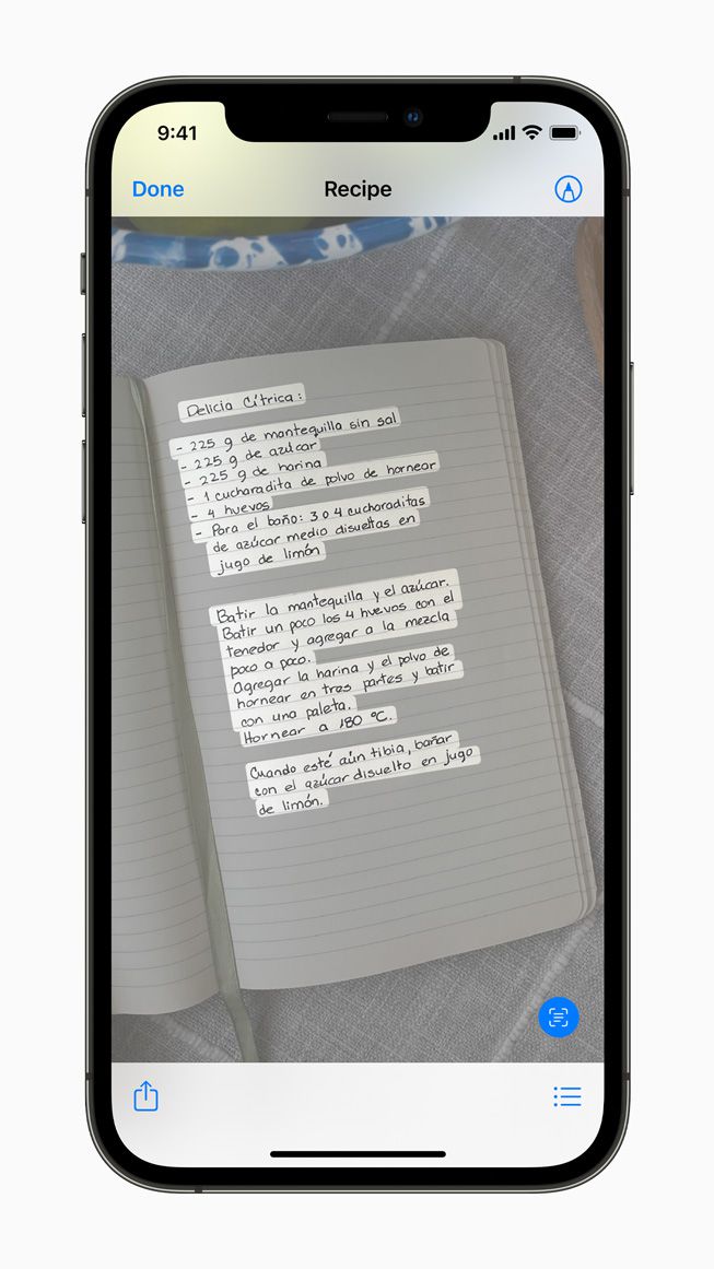 O Live Text facilita o copia e cola de textos do mundo real para o digital (Imagem: Reprodução/Apple)